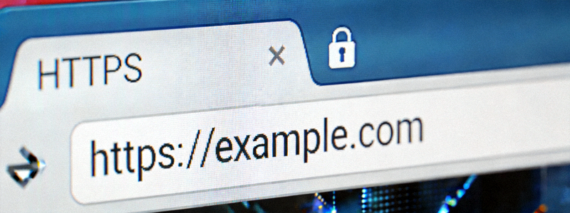 浏览器地址栏显示HTTPS和安全锁标识的示例截图