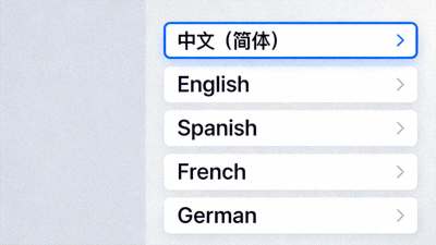 Telegram设置中的语言列表，中文位于显眼位置